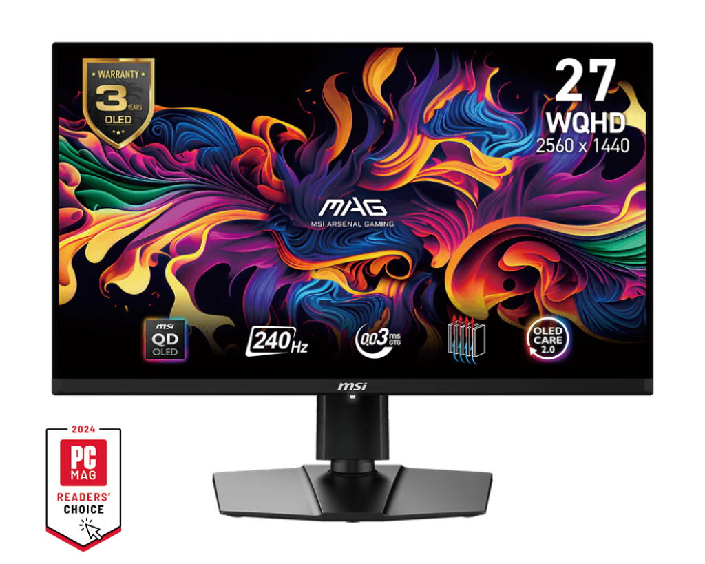 GAMING MONITOR MAG 271QPX QD-OLED E2- شاشة قيمينج ام اس اي - SafeBox Company - شركة الصندوق الامن