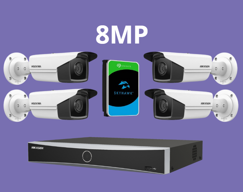 بكجات HIKVISON ايبي بدقة 8MP - SafeBox Company - شركة الصندوق الامن