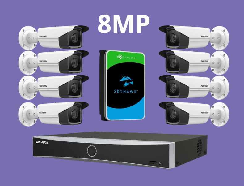 بكجات HIKVISON ايبي بدقة 8MP - SafeBox Company - شركة الصندوق الامن