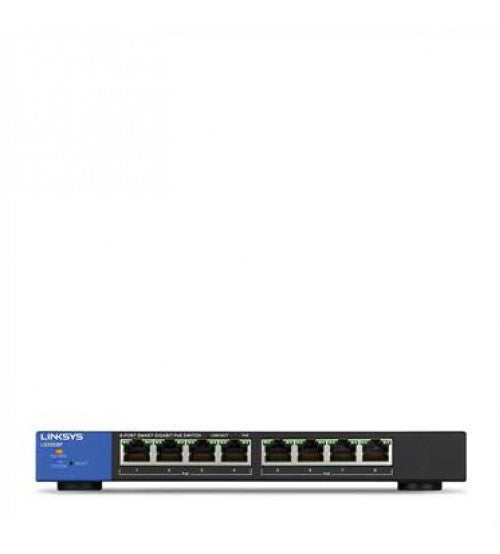 LINKSYS LGS308P 8-PORT BUSINESS GIGABIT SMART SWITCH POE+