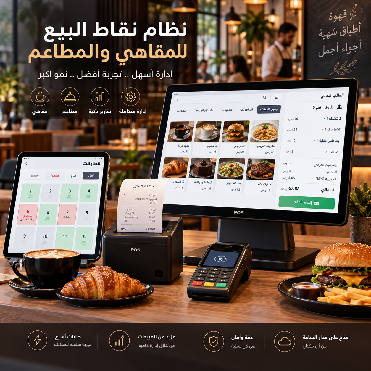 نظام نقاط بيع POS للكافيهات