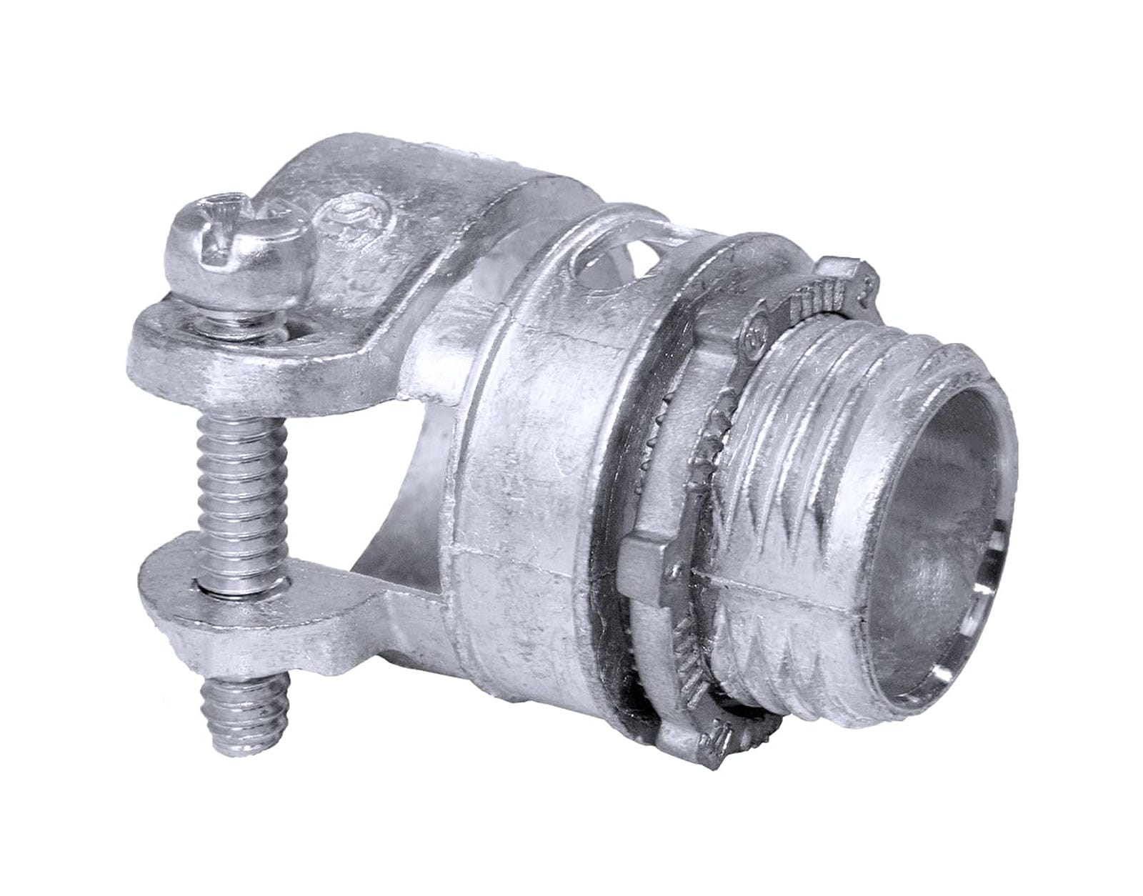 موصل مستقيم ضغط فولاذي SSC-050 – ½" | 0.5" St. Straight Squeeze Connector