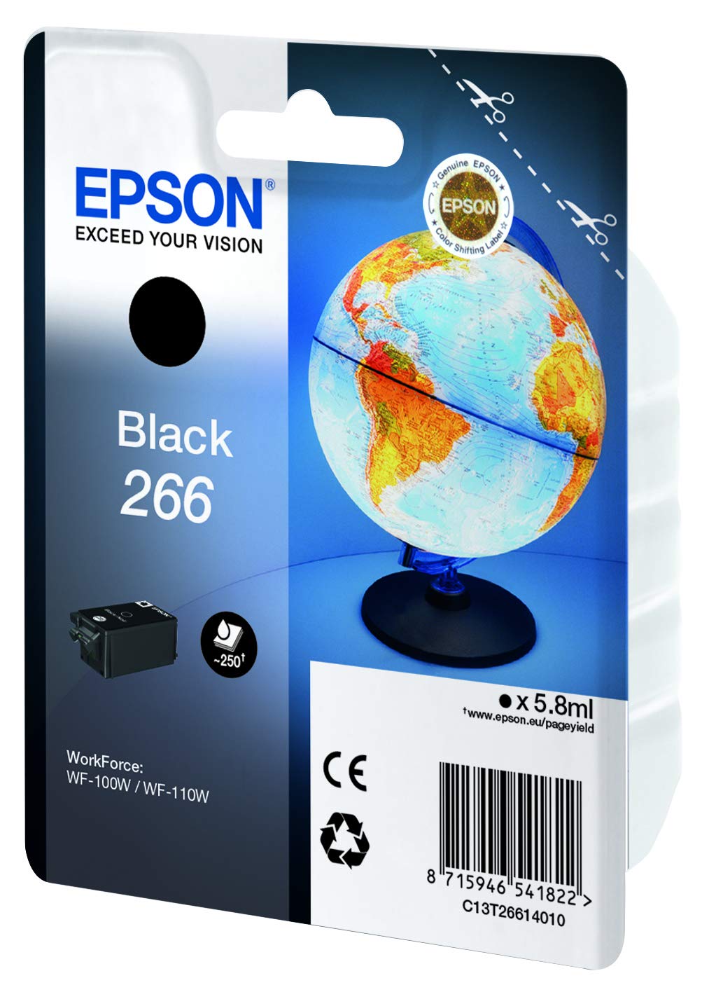 Singlepack Black 266 Ink Cartridge Yield 250 pages - SafeBox Company - شركة الصندوق الامن
