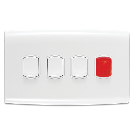 مفتاح 10 أمبير ثلاثي + لمبة أشارة 7×14