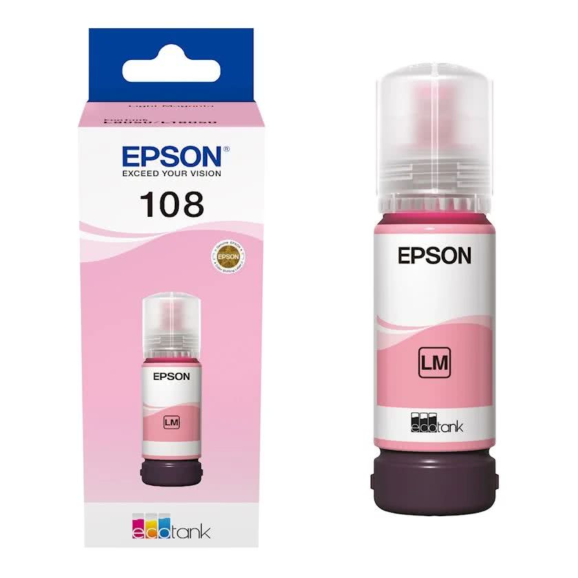 NEW 108 Light Magenta Ink Bottle 70ml Yield 2,100 photos - SafeBox Company - شركة الصندوق الامن
