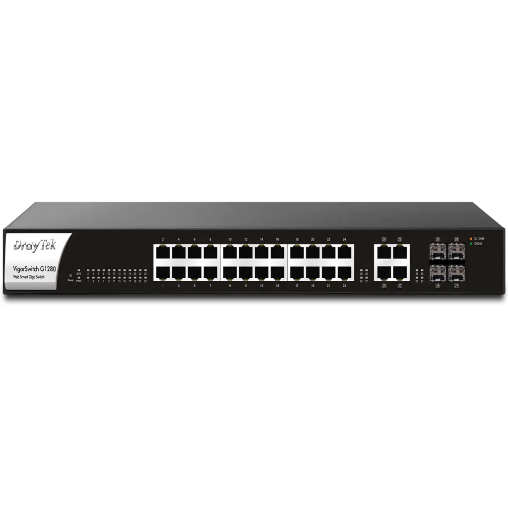 DrayTek VIGORSWITCH-G1280 - سويتش دراي تيك - SafeBox Company - شركة الصندوق الامن