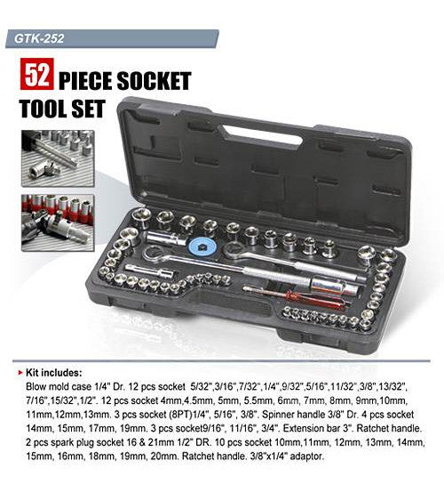 طقم مفاتيح سوكيت GOLDTOOL GTK-252