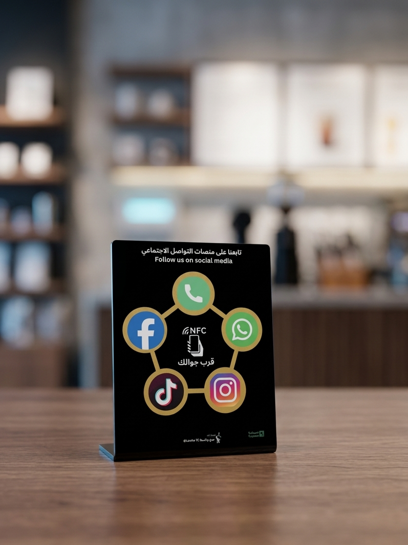 ENOX Linktree Stand | NFC Social Media and Google Maps Stand