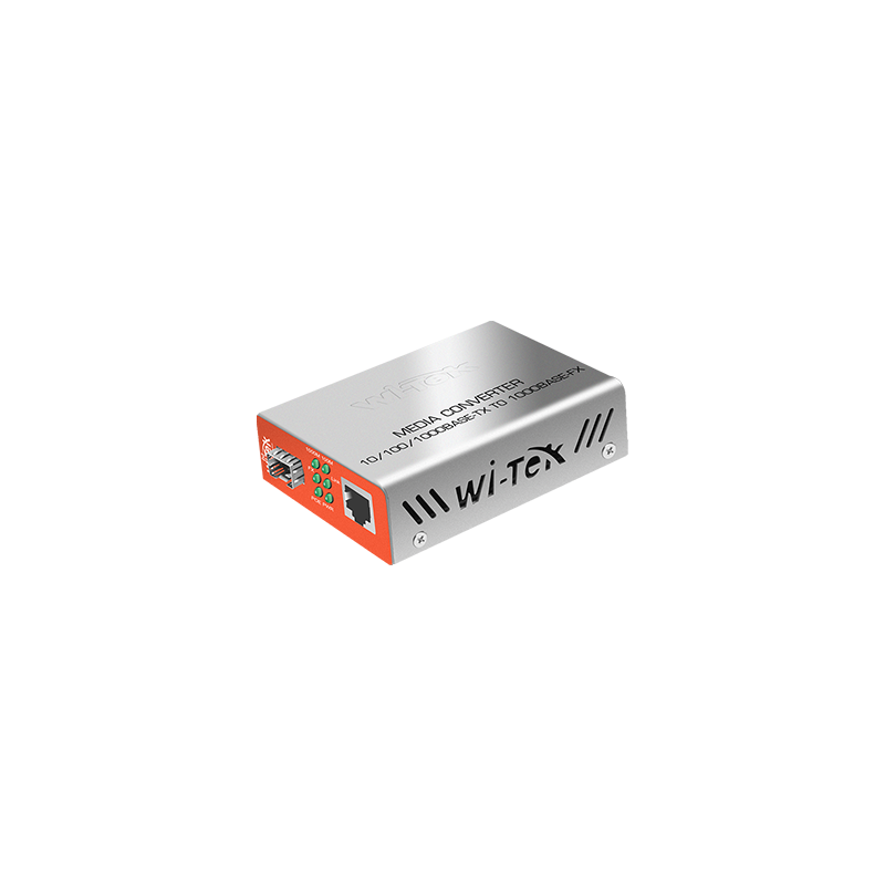 Fiber Optic Converter with PoE Wi-Tek WI-MC111GP - 1000Mbps with PoE Out Port