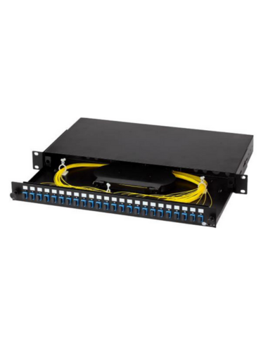 Opterna 19 inch 1U Unloaded S/Panel 24 way 24 SC SX Black - FPSLSCSX0241B