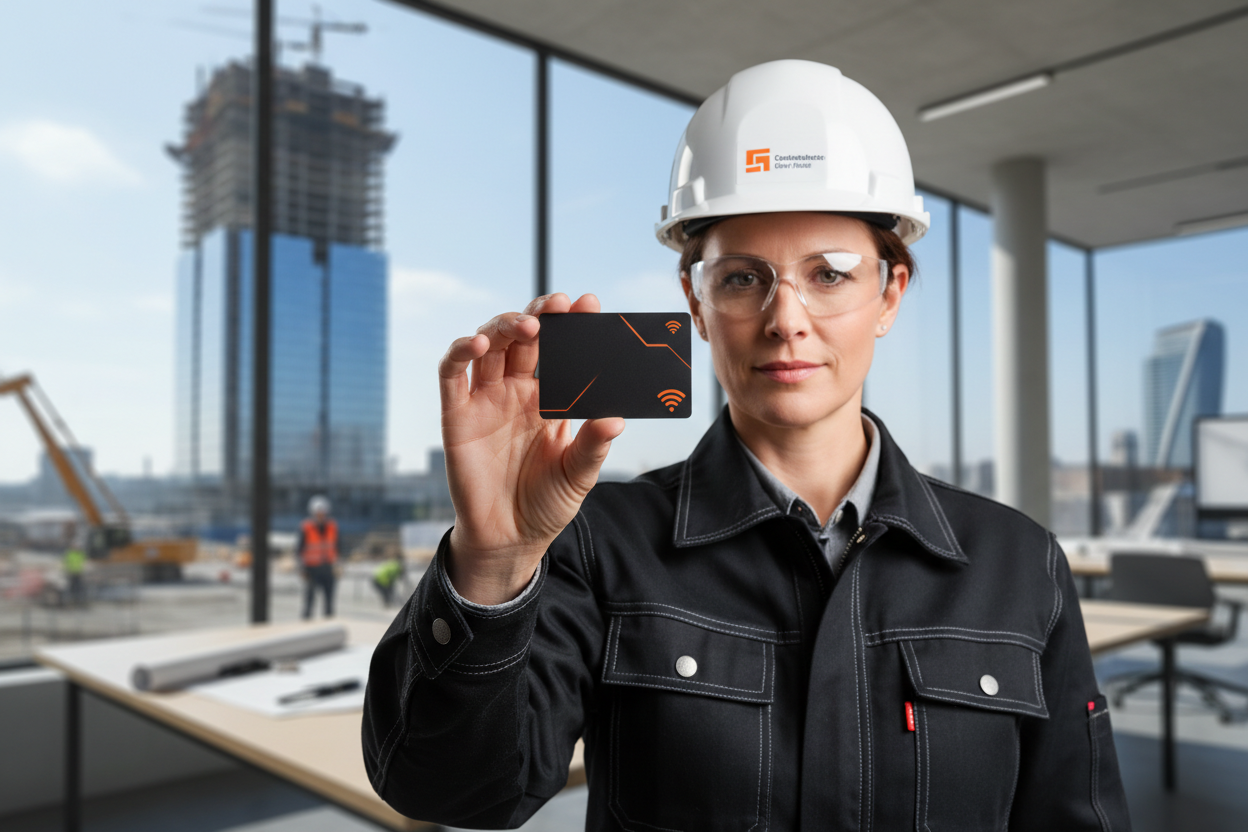 بطاقة NFC للمهندسين والمقاولين في السعودية SafeBox