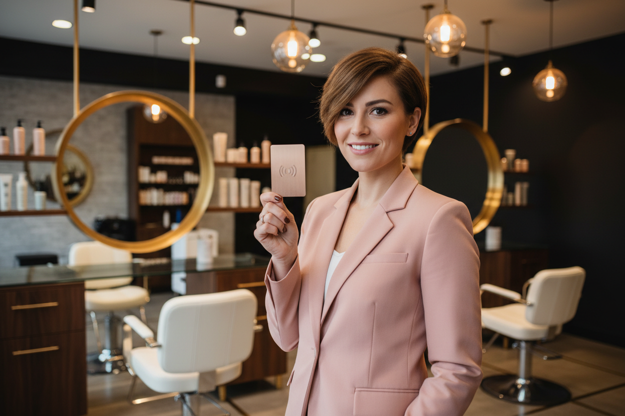 بطاقة NFC للصالونات ومراكز التجميل في السعودية SafeBox