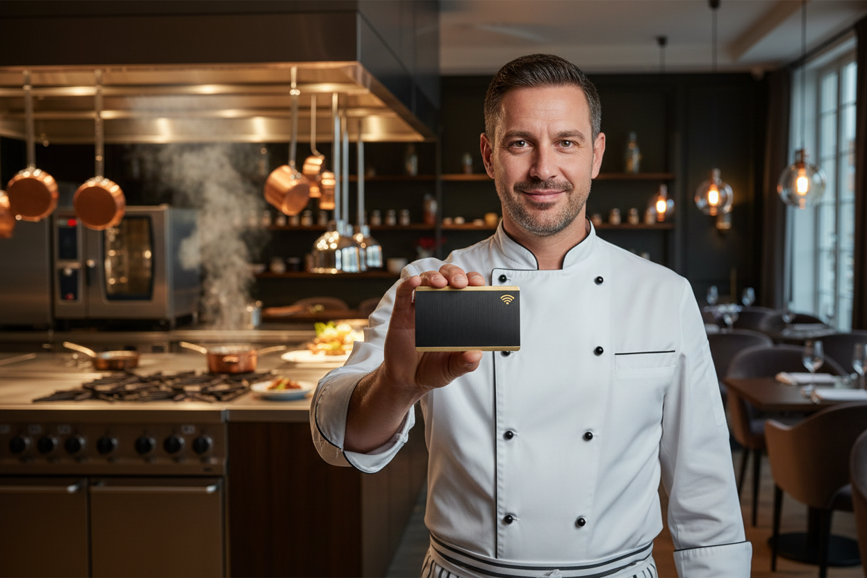 بطاقة NFC للمطاعم والشيفات