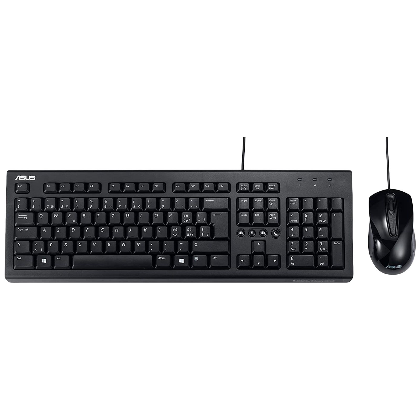 ASUS U2000 KEYBOARD+MOUSE Wired Black - SafeBox Company - شركة الصندوق الامن
