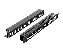 Opterna 19 inch Cable Manager with metal rings 2U - SCSCMM2UBK