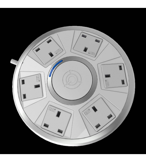 EXT.SKT.6 Way UK Socket 5 mtrs UK Plug