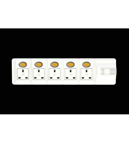 EXT.SKT.5 Way with switch UK Socket 3 mtrs UK Plug