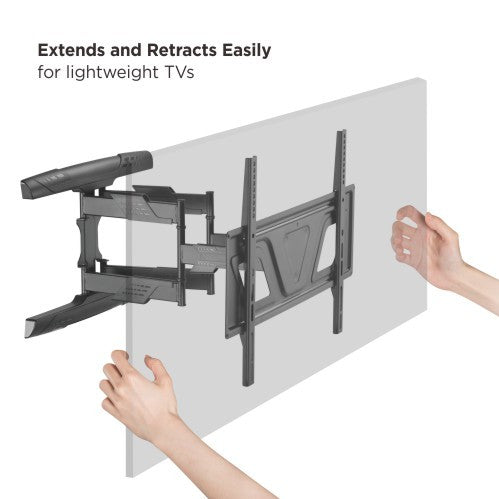 حامل تلفزيون جداري فائق النحافة متحرك بالكامل – أناقة ومرونة - ULTRA-SLIM LOW PROFILE FULL-MOTION TV WALL MOUNT HAM-1175 - SafeBox Company - شركة الصندوق الامن