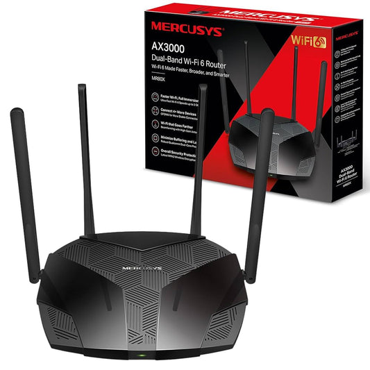 MR80X – راوتر Wi-Fi 6 ثنائي النطاق مع تغطية محسّنة للمنازل الكبيرة