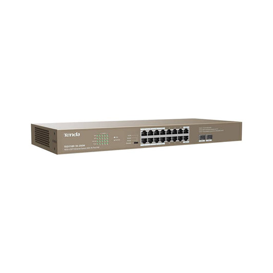Tenda TEF1118P-16-150W سويتش 16 منفذ PoE – طاقة ذكية للشبكات
