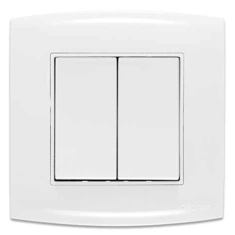 مفتاح 10 أمبير مزدوج 7×7 حبة عريضة