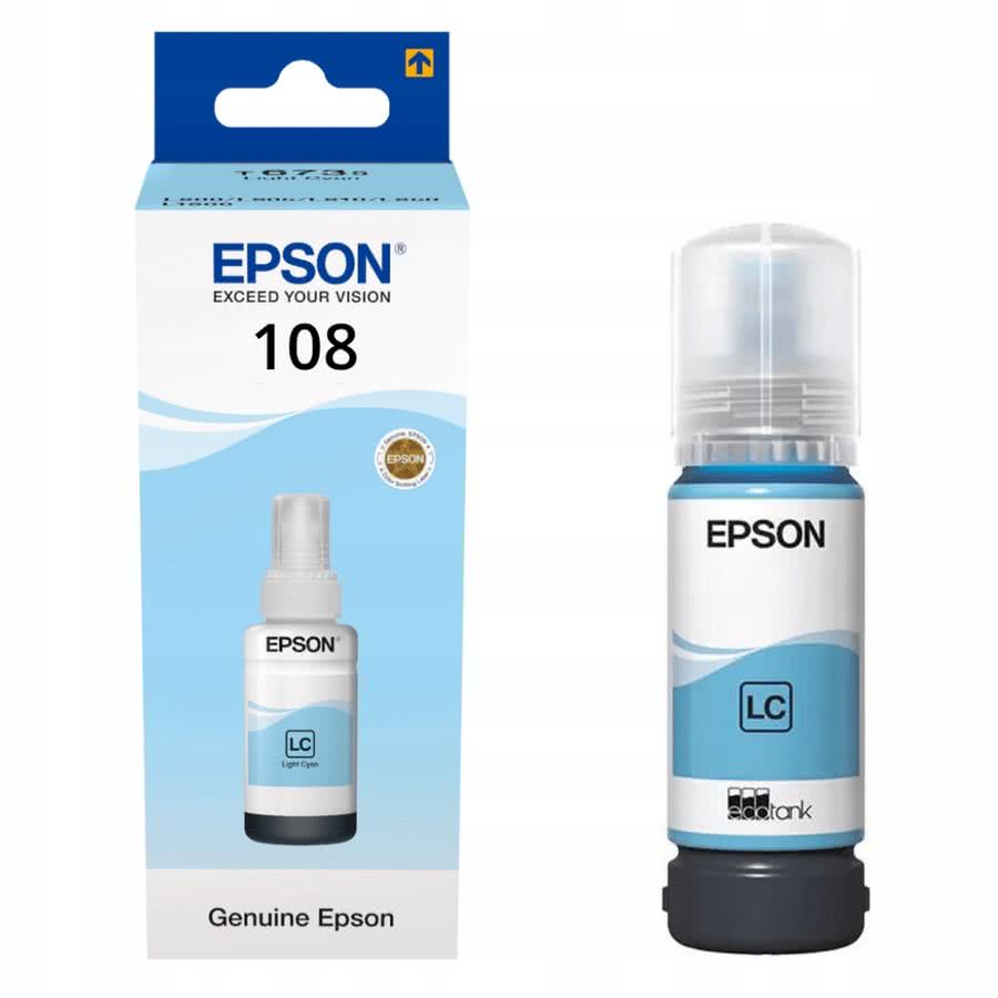 NEW 108 Light Cyan Ink Bottle 70ml Yield 2,100 photos - SafeBox Company - شركة الصندوق الامن