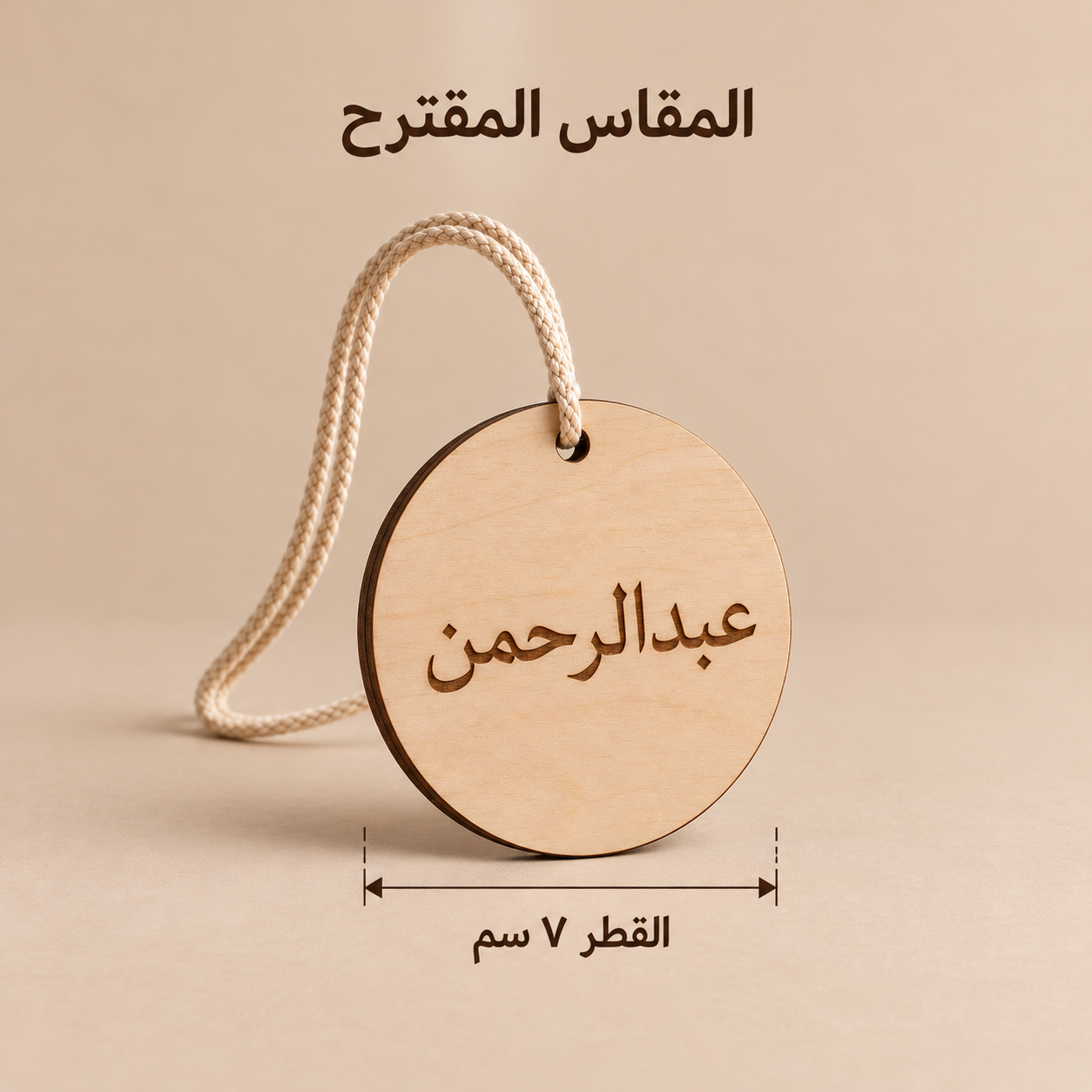 تعليقة سيارة خشبية بالاسم حسب الطلب | خشبة