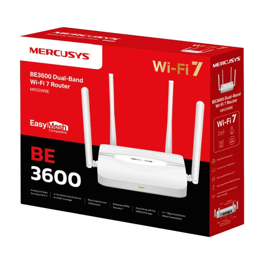 MR25WBE – راوتر Wi-Fi 6 بسرعة 1800 ميجابت/ث من الصندوق الآمن