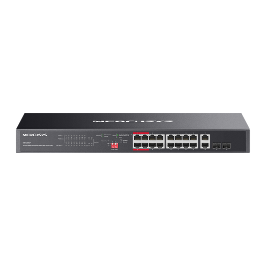 MS120GP – سويتش جيجابت بـ 20 منفذ مع دعم PoE