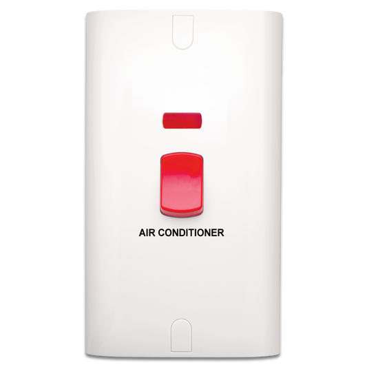 مفتاح 45 أمبير ثنائي القطبية مع لمبة أشارة مطبوع 14×7