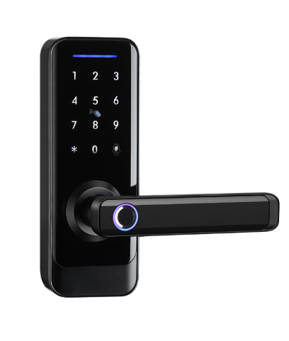 ENOX R5 | قفل ذكي زجاج + ألمنيوم | بصمة + 5 طرق | TTlock / Tuya
