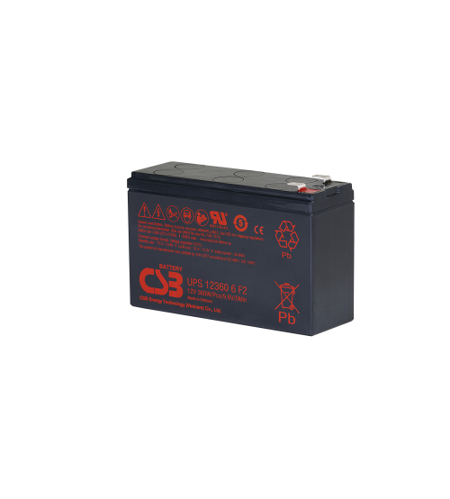 بطارية CSB UPS123606F2F1، 12 فولت، 7 أمبير ساعة