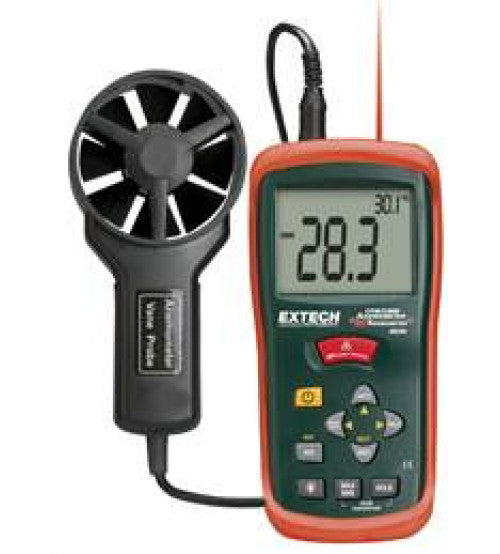 AN200: CFM/CMM Mini Thermo-Anemometer with built-in InfaRed Thermometer