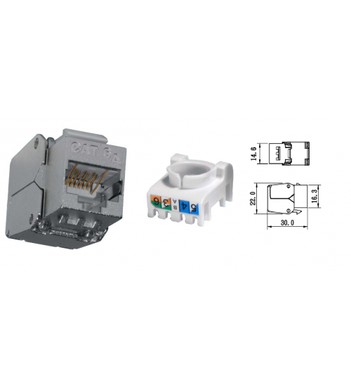 وحدة توصيل شبكة كيستون RJ45 BNET CABLING SOLUTIONS B-C6AFTPM-SI
