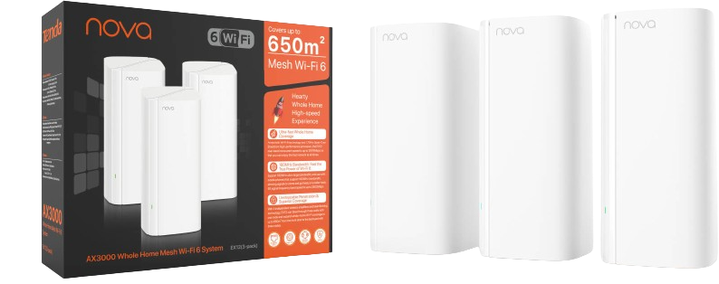 Tenda MX12 نظام Mesh Wi-Fi 6 AX3000 – تغطية شاملة وذكية