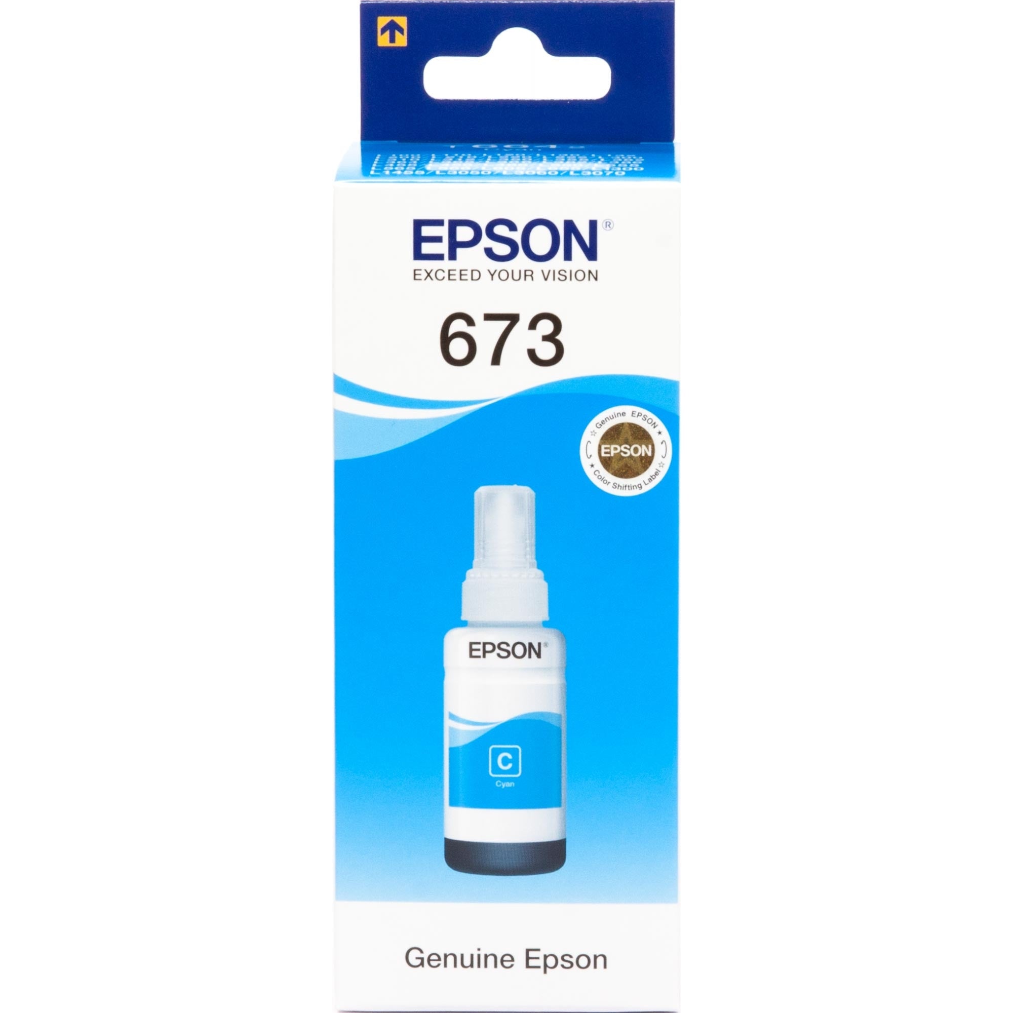 T6732 Cyan Ink Bottle 70ml Yield 1,800 photos - SafeBox Company - شركة الصندوق الامن