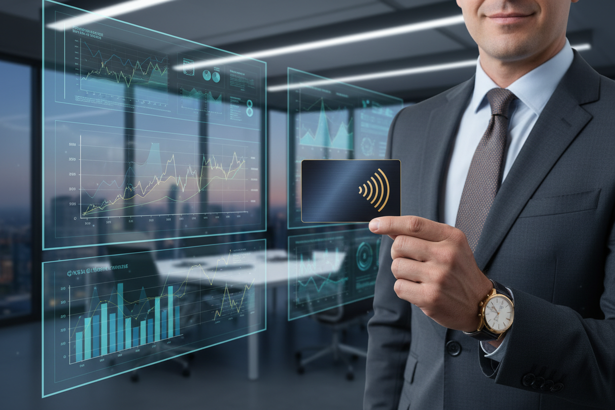 بطاقة NFC للمستشارين الماليين في السعودية SafeBox
