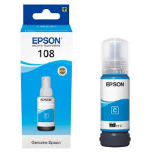 NEW 108 Cyan Ink Bottle 70ml Yield 2,100 photos - SafeBox Company - شركة الصندوق الامن