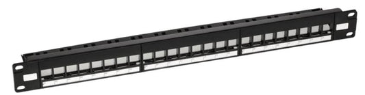 Opterna Cat6A 1U 24 Port 10G Unshielded Patch Panel unloaded - SCSPPU24UTP10G