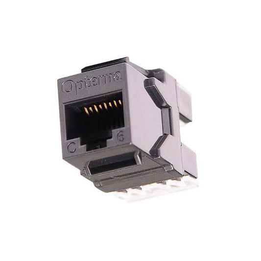 Opterna Cat6 UTP Keystone Jack Black - SCSJAC6UTPBK