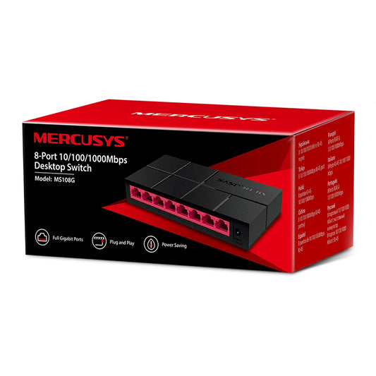MS108G – سويتش جيجابت منزلي لتوصيل أسرع وأداء مستقر