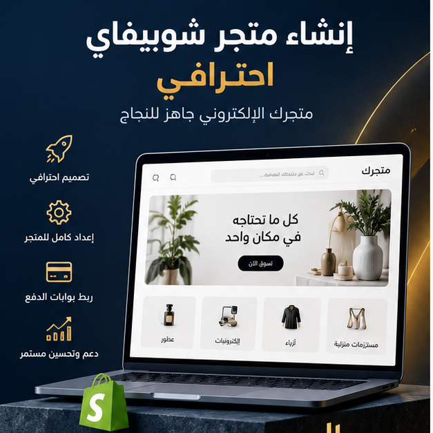 إنشاء متجر إلكتروني احترافي على شوبيفاي