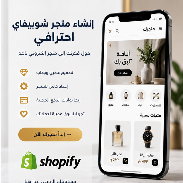 إنشاء متجر إلكتروني احترافي على شوبيفاي